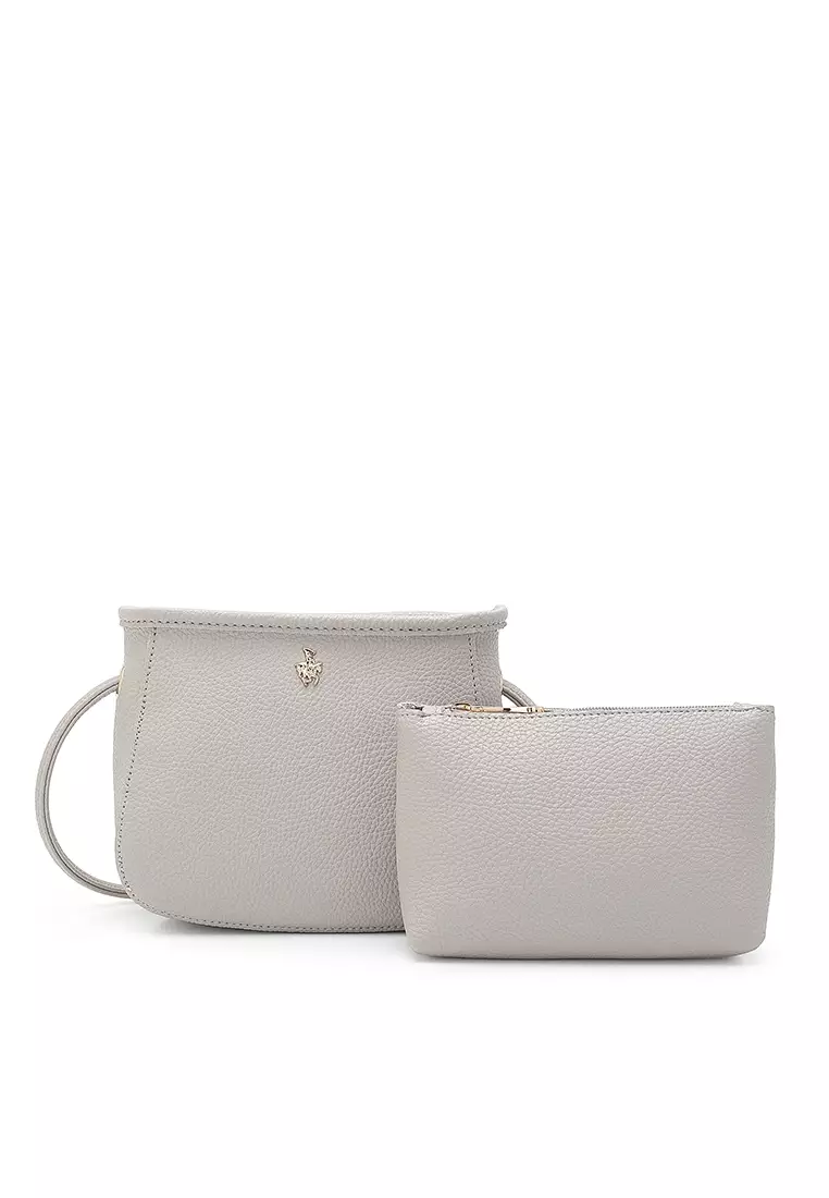 2-In-1 Sling Bag & Zipper Pouch - Grey