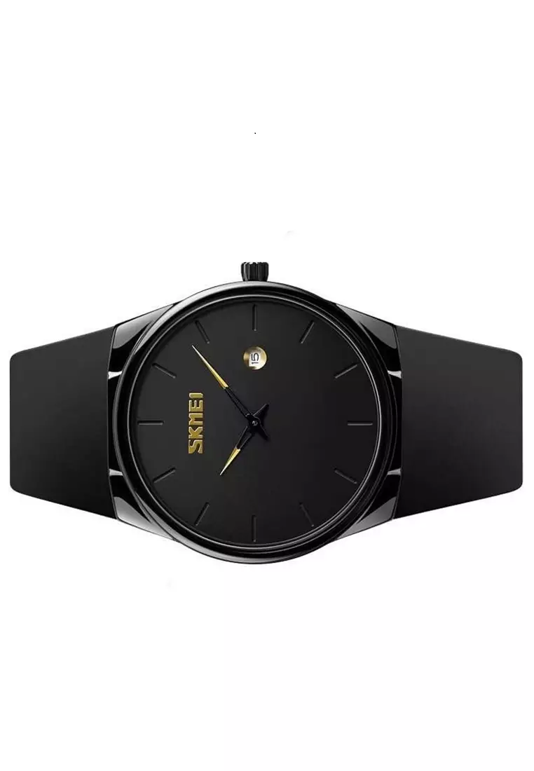 Jam Tangan Analog Pria Waterproof Elegant Design Strap Tali Kulit Leather BZ08 ORIGINAL