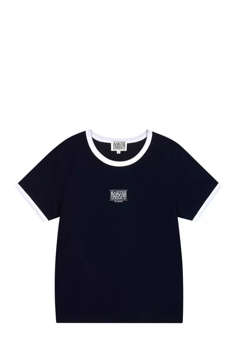 ★Marithe + Francois Girbaud★ W CLASSIC LOGO RINGER TEE nav W CLASSIC LOGO RINGER TEE navy - MARITHÉ+FRANҪOIS GIRBAUD