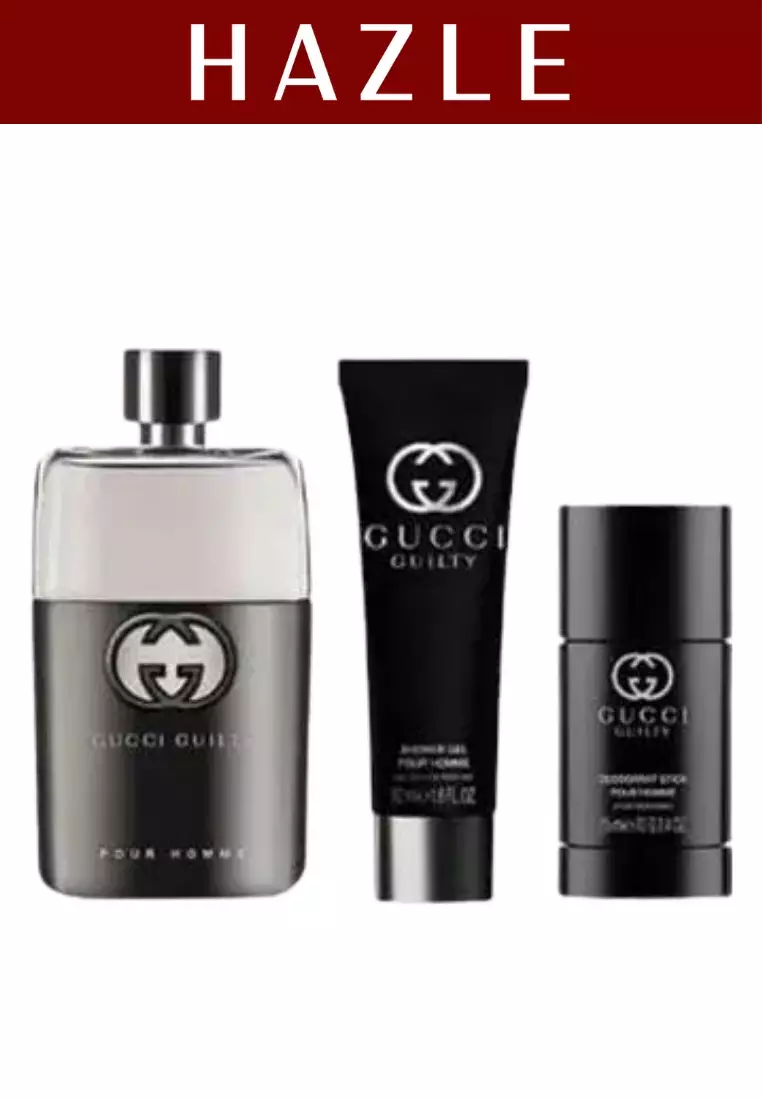 [Gift Set] Guilty Pour Homme Man EDT 90 ml + Deodorant Stick 75 ml + Shower Gel 50 ml