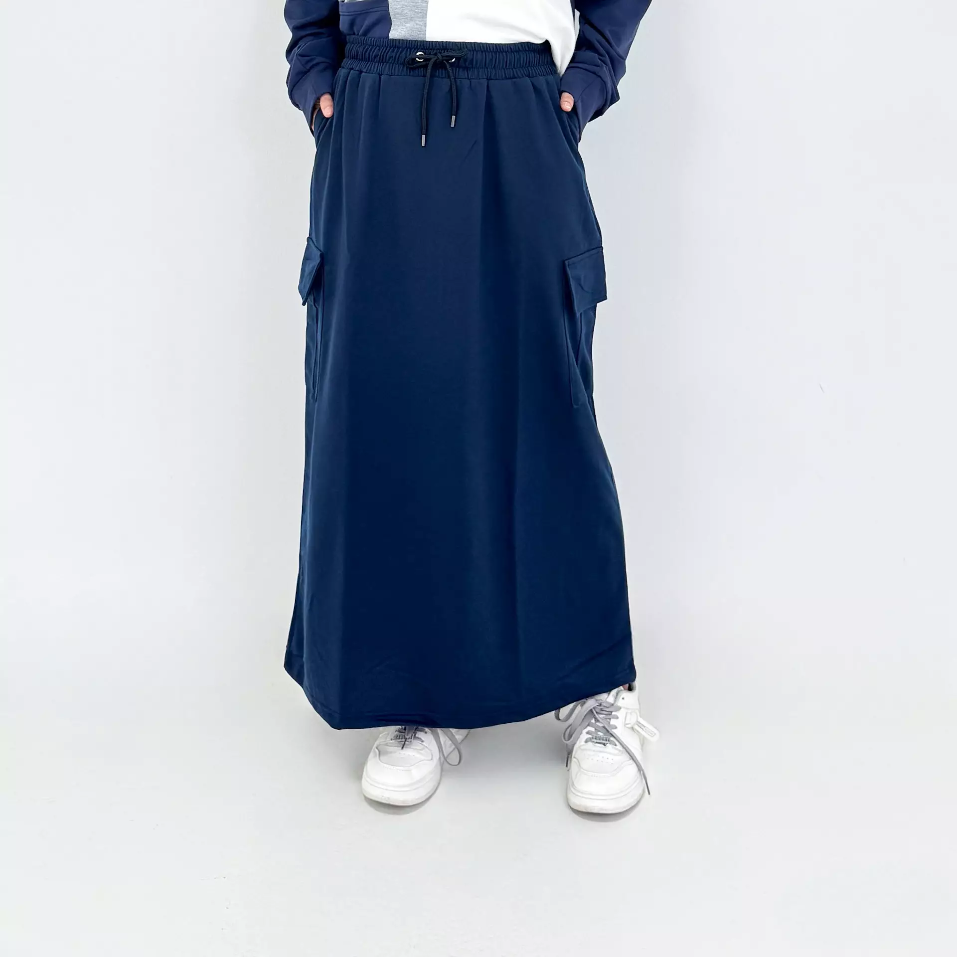 Tissa Set Sporty Skirt | Setelan Training Olahraga Rok Panjang Wanita