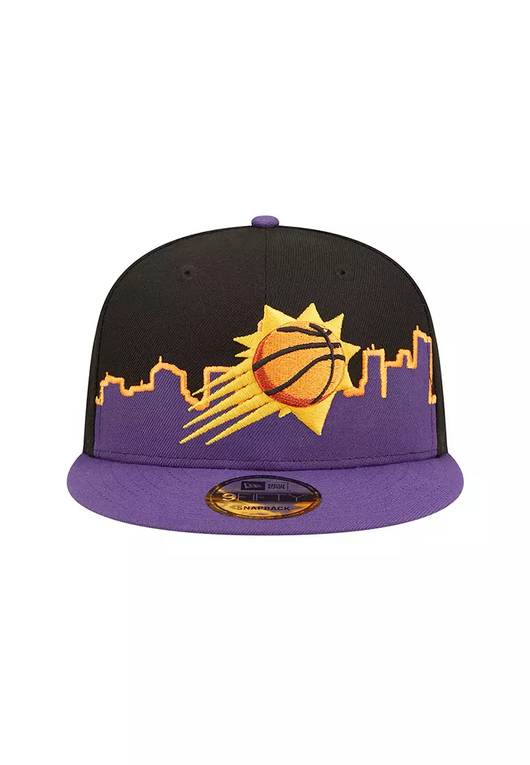 Men's New Era White/Purple Phoenix Suns Back Half 9FIFTY Fitted Hat