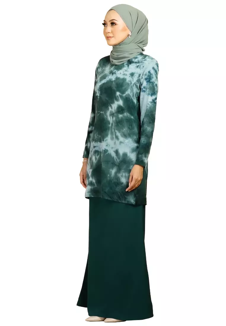 Anggun Kurung Mariam Emerald Green