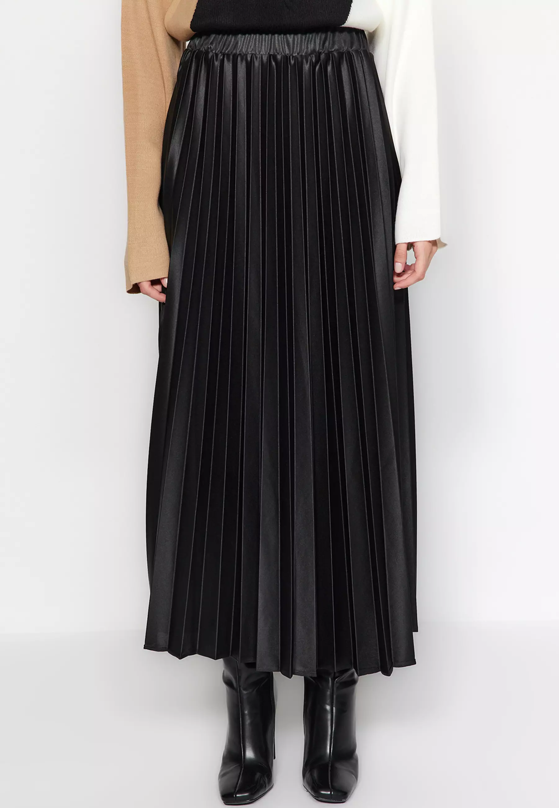 Pleated maxi skirt malaysia hotsell