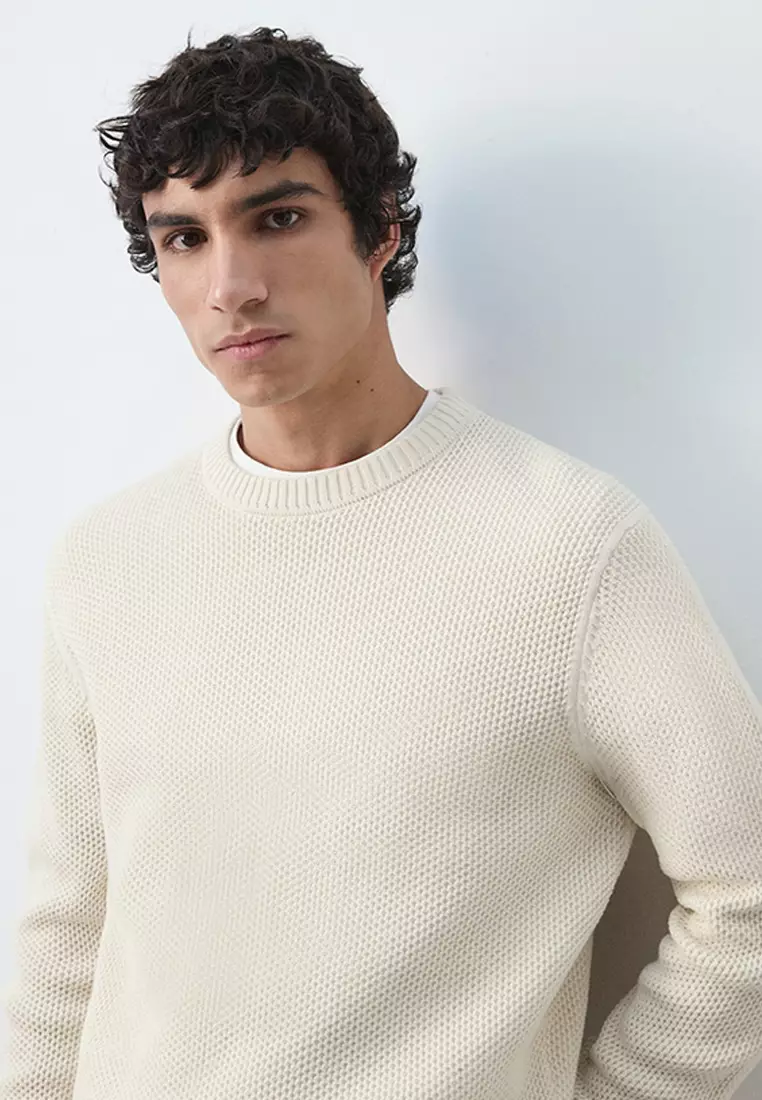 Medium-Knit Microstructure Sweater