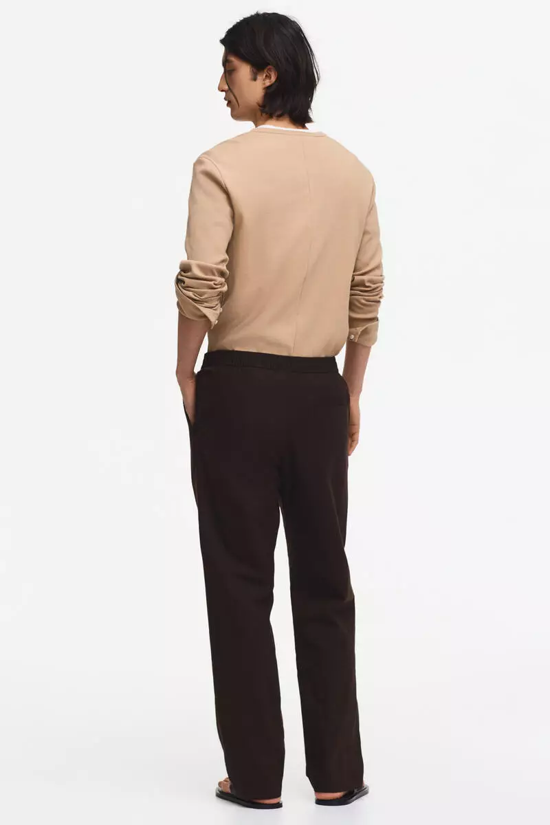 Regular Fit Linen-blend trousers
