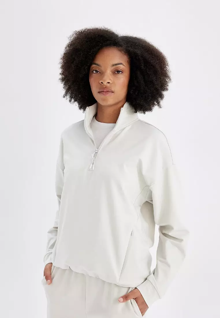 Sporty Half-Zip Sweatshirt