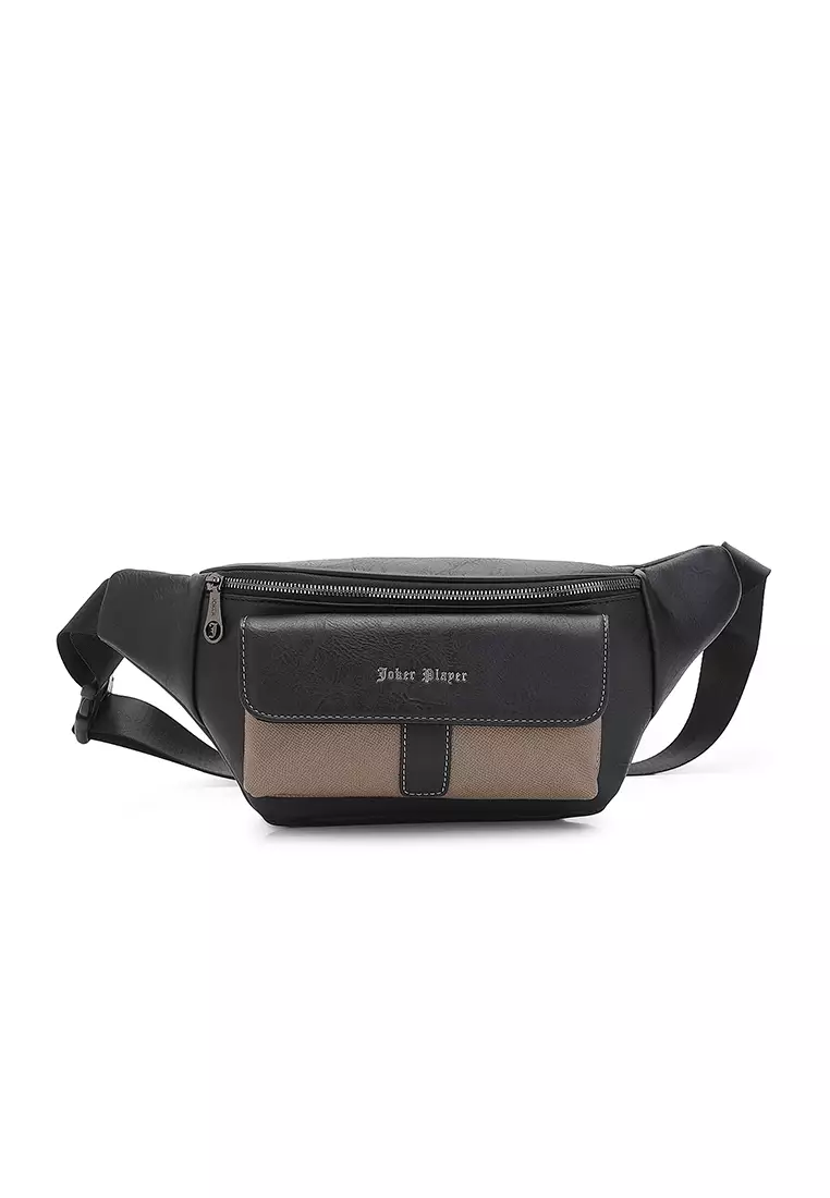 Men's Waist Bag / Belt Bag / Chest Bag - Grey