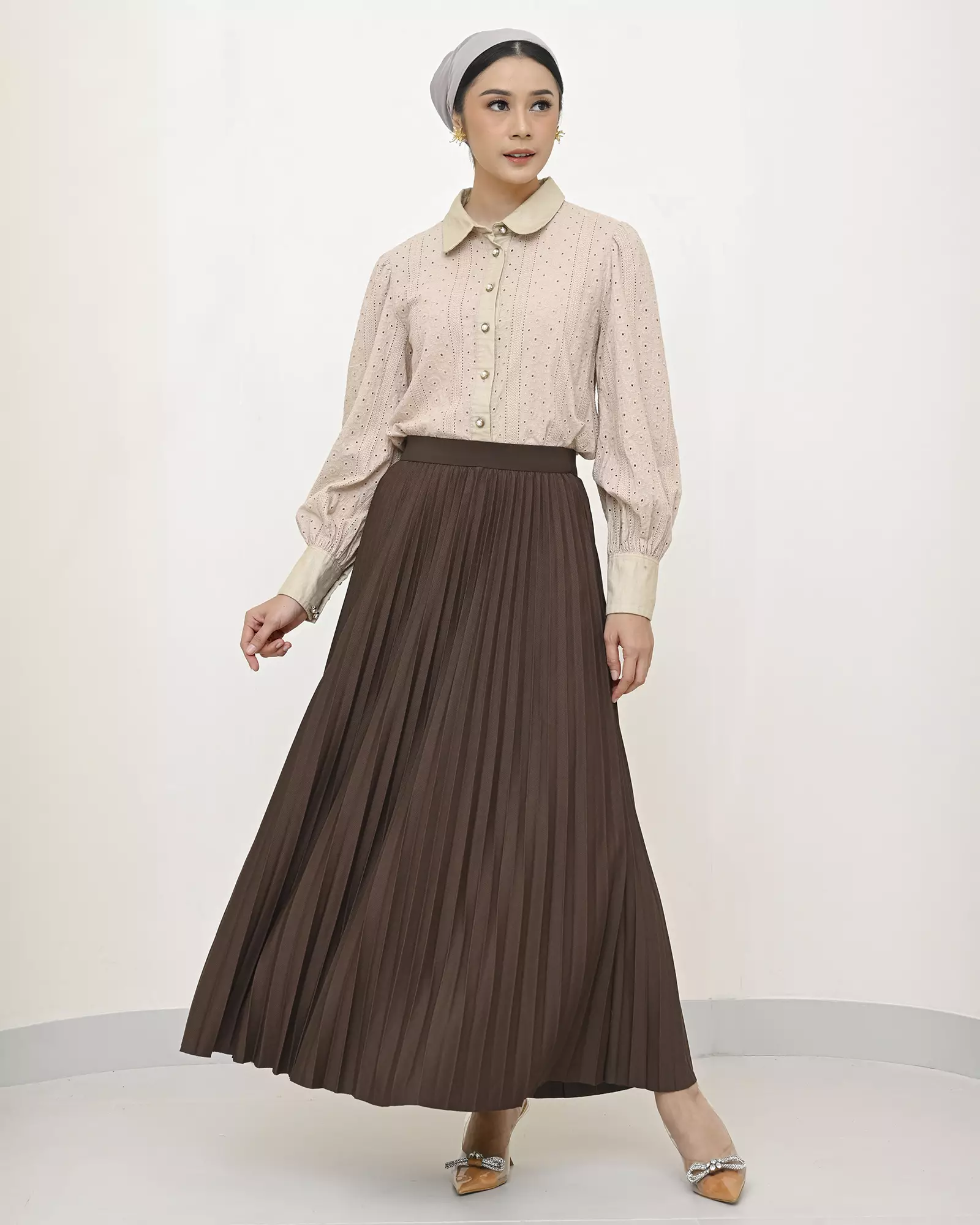 Geulis.id LARUNA SKIRT PREMIUM / ROK WANITA - COFFEE