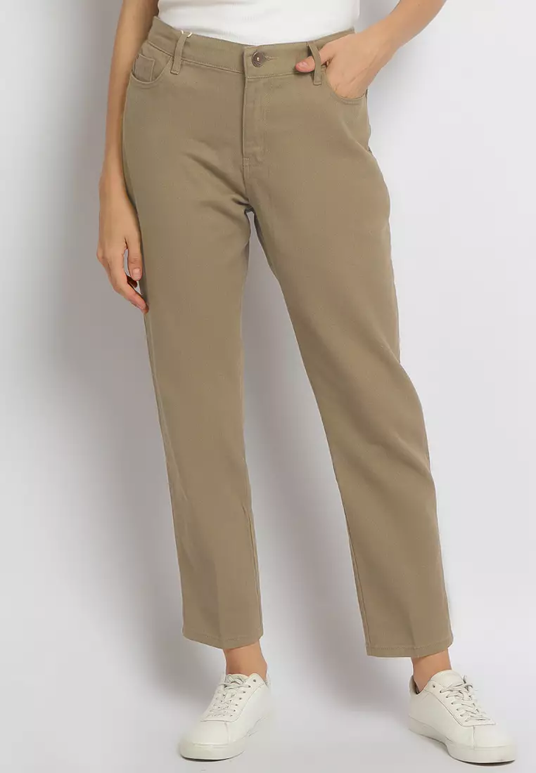 C2 Taviza Khaki Jeans Boyfriend