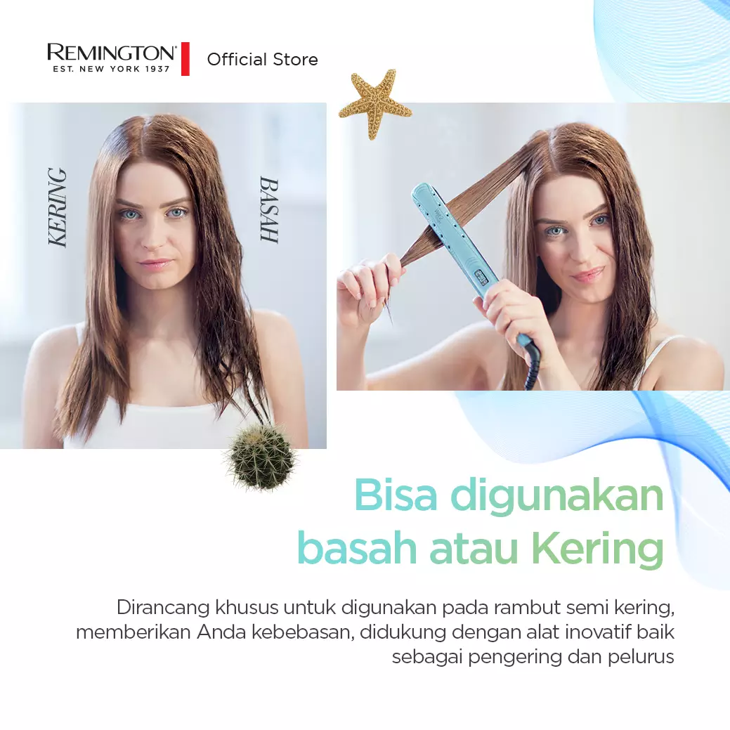 Remington Catokan Pelurus Rambut Wet 2 Straight S7300