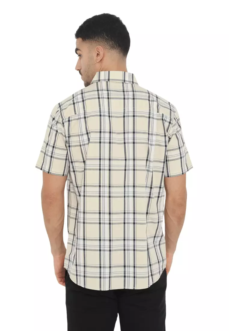 POLICE Kemeja Kotak Yarndyed Regular Fit Pria