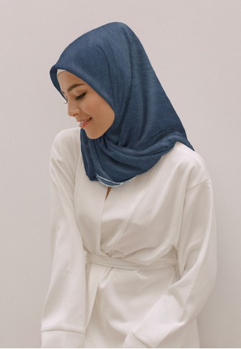 SAVRA blue Savra Hijab Bamboo Denim - Original Blue 3A842AA89619D6GS_1