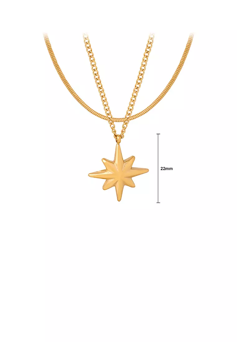 Gold north star pendant sales