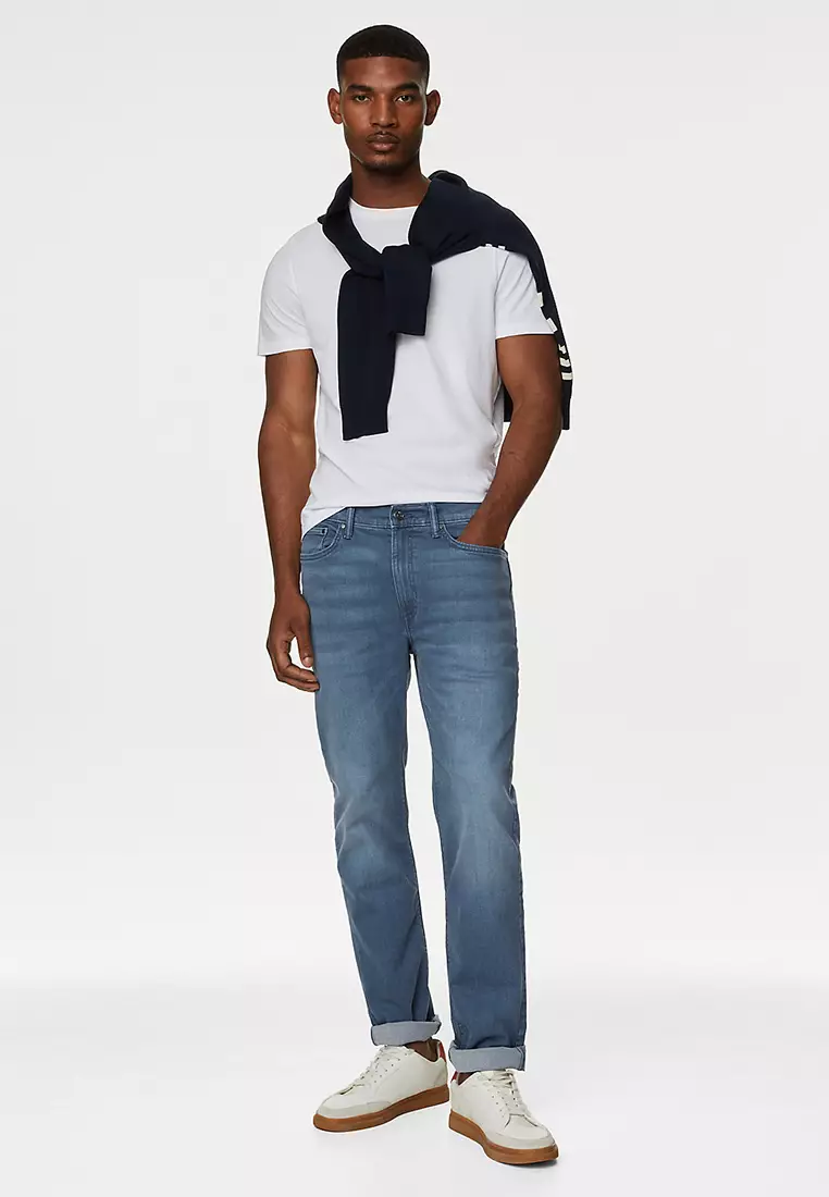 Straight Fit Stretch Jeans