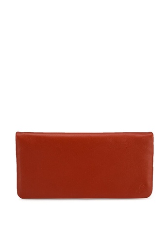 agnès b. red Leather Long Wallet E8F1CACB495471GS_1