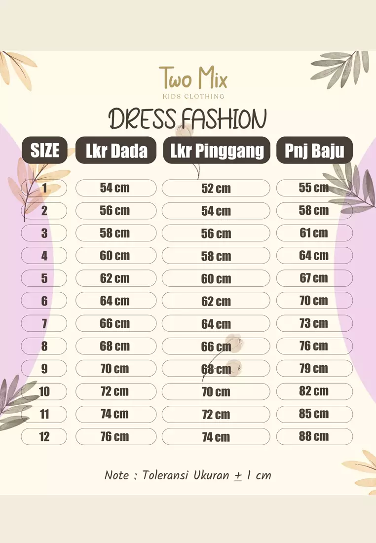 Two Mix Dress Anak Perempuan  - Gaun Anak Bahan Katun usia 1-12 tahun 4212 Brown