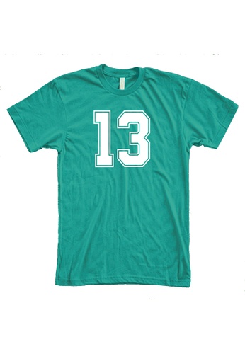 MRL Prints turquoise Number Shirt 13 T-Shirt Customized Jersey 92DEAAA7361146GS_1