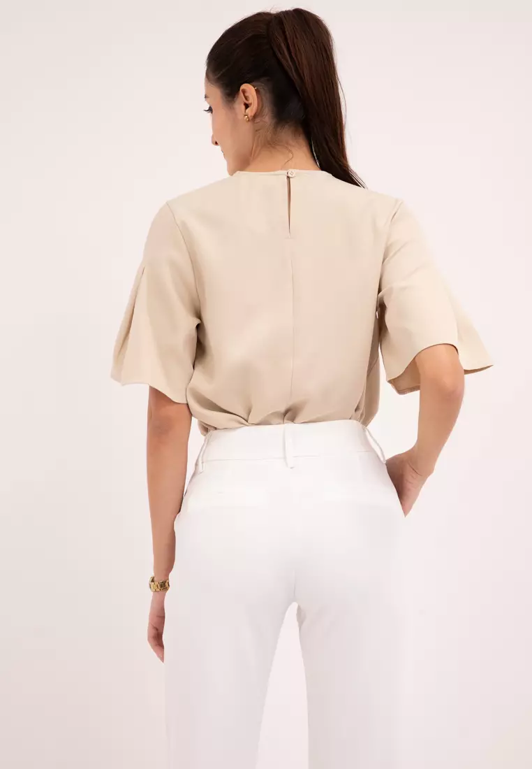 Danica Pleated Sleeves Blouse