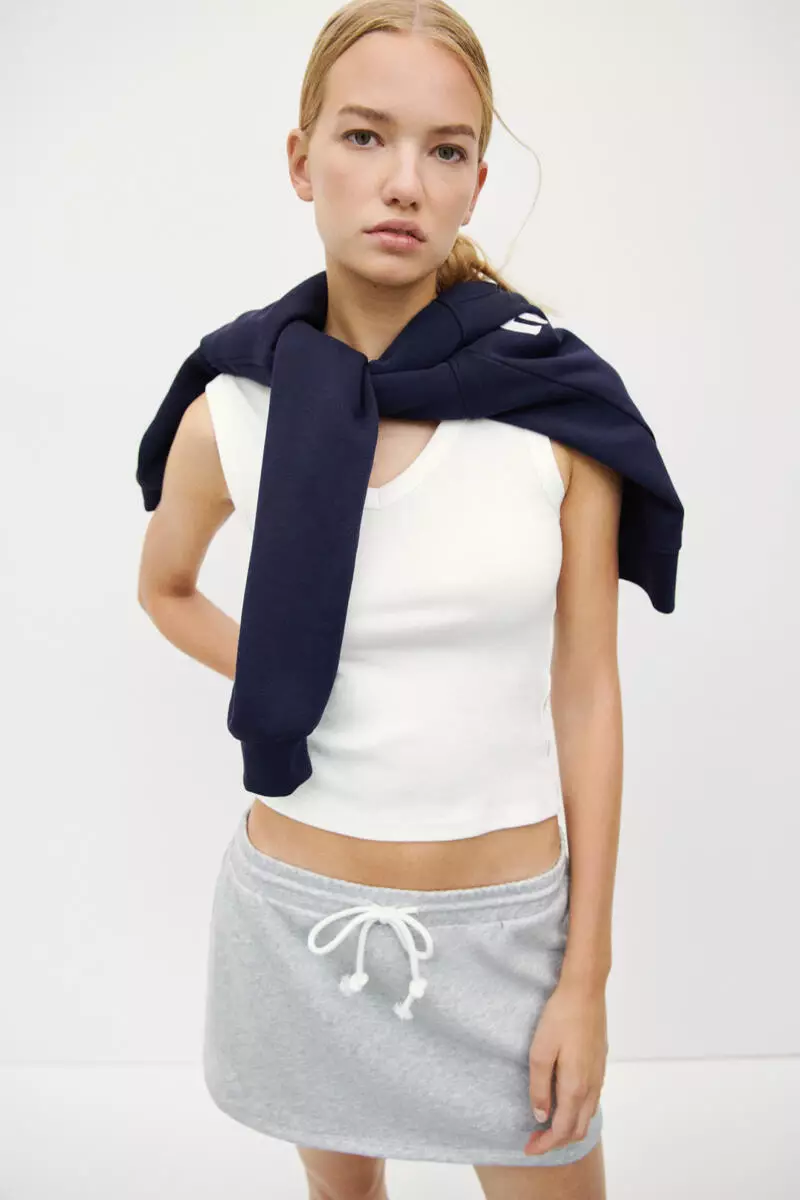 Ribbed V-neck vest top