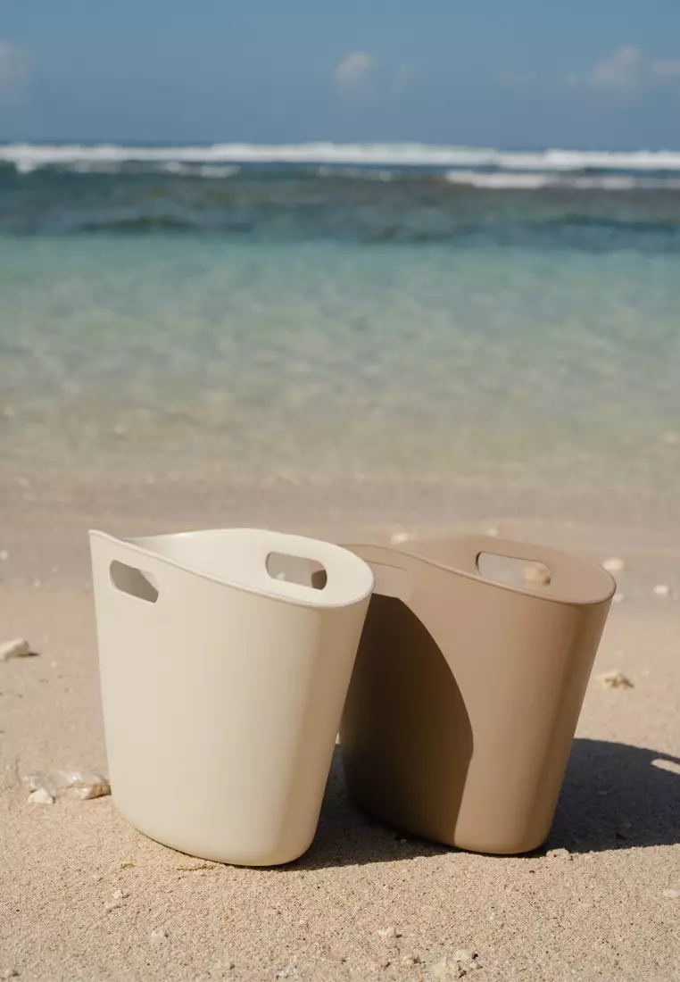 Large Wet Bucket Bag, Tas Pantai Tahan Air - Cream