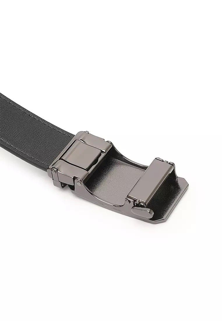 Gift Set - Leather RFID Wallet + 35mm Automatic Buckle Belt (禮盒 - 皮具錢包 + 腰帶) - 黑色