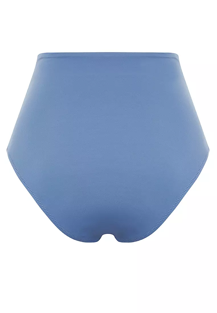 Star High Waist Ruched Hipster Bikini Bottom