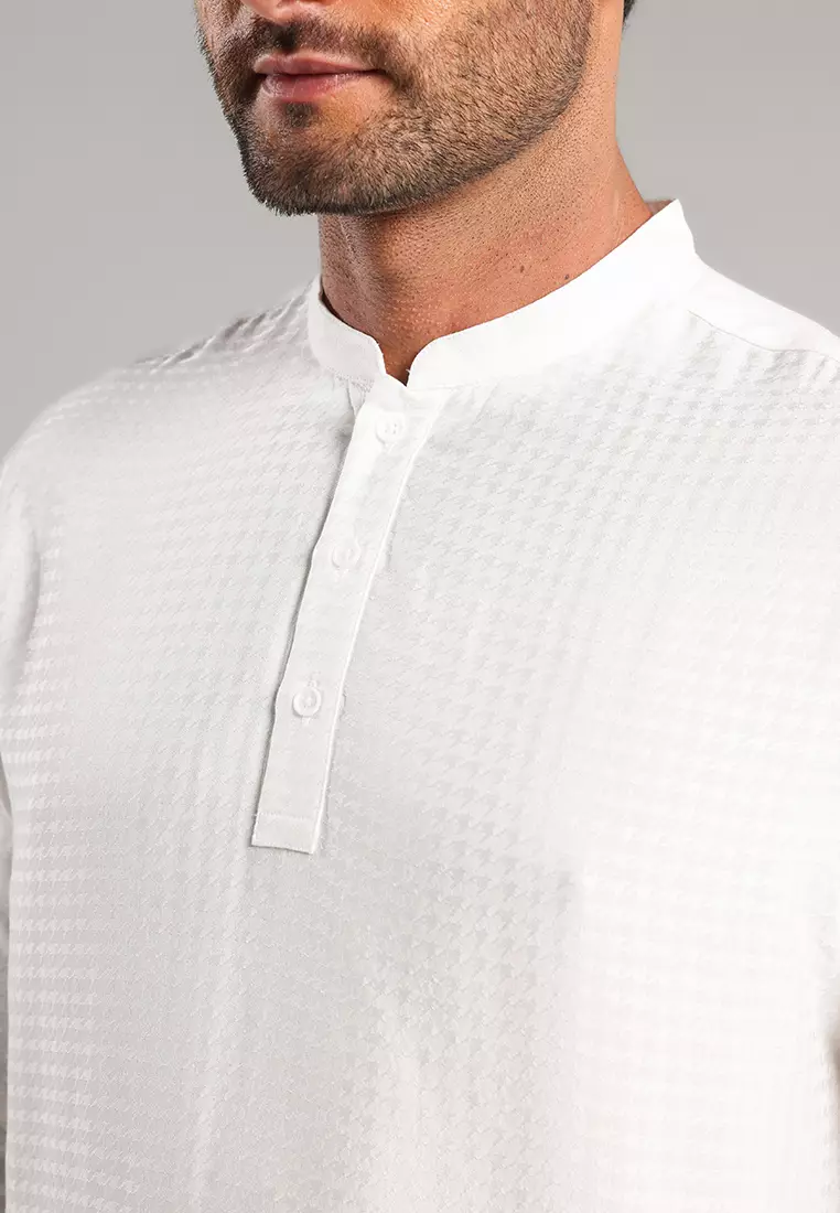 MOC Kemeja Shanghai Lengan Panjang Pria Alif - White