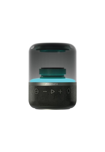 Promate black Glitz 360° Surround Sound Speaker with Rainbow Led light D2474ES1A1BB81GS_1