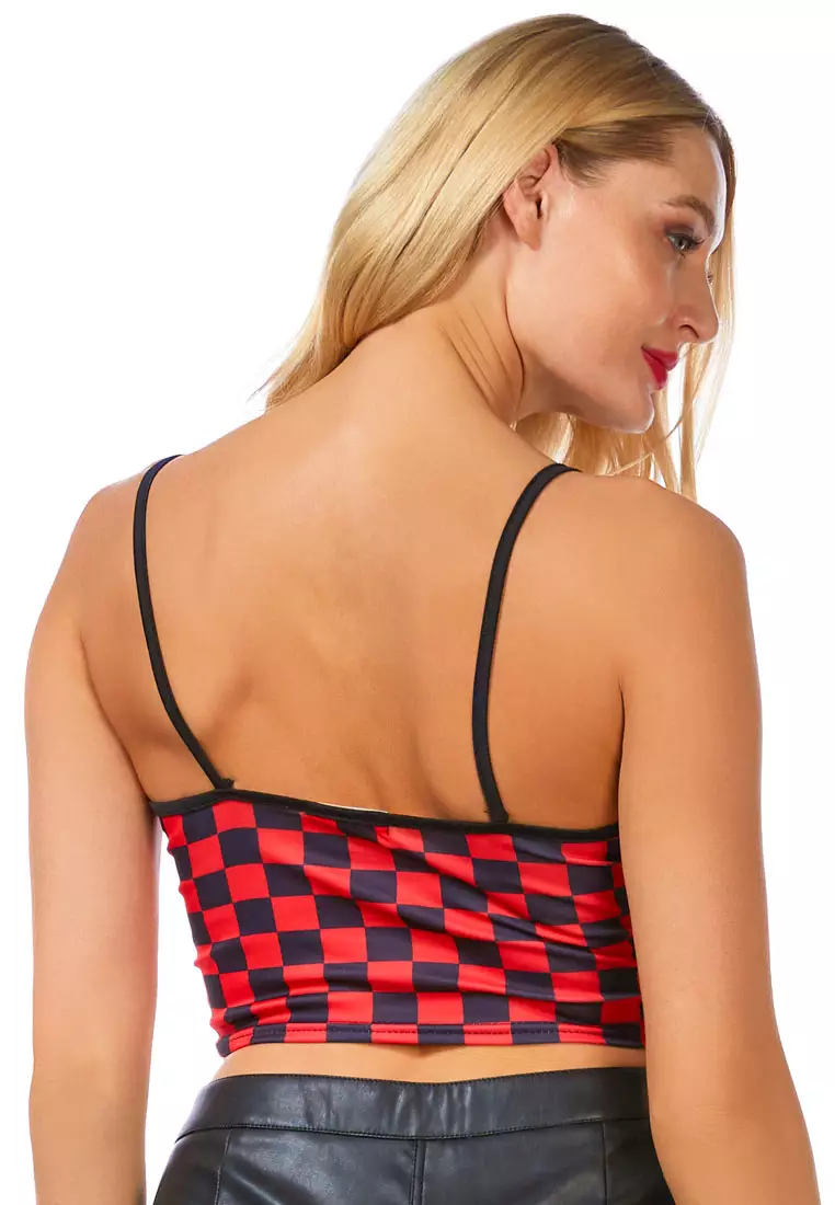 Checkerboard crop clearance hoodie