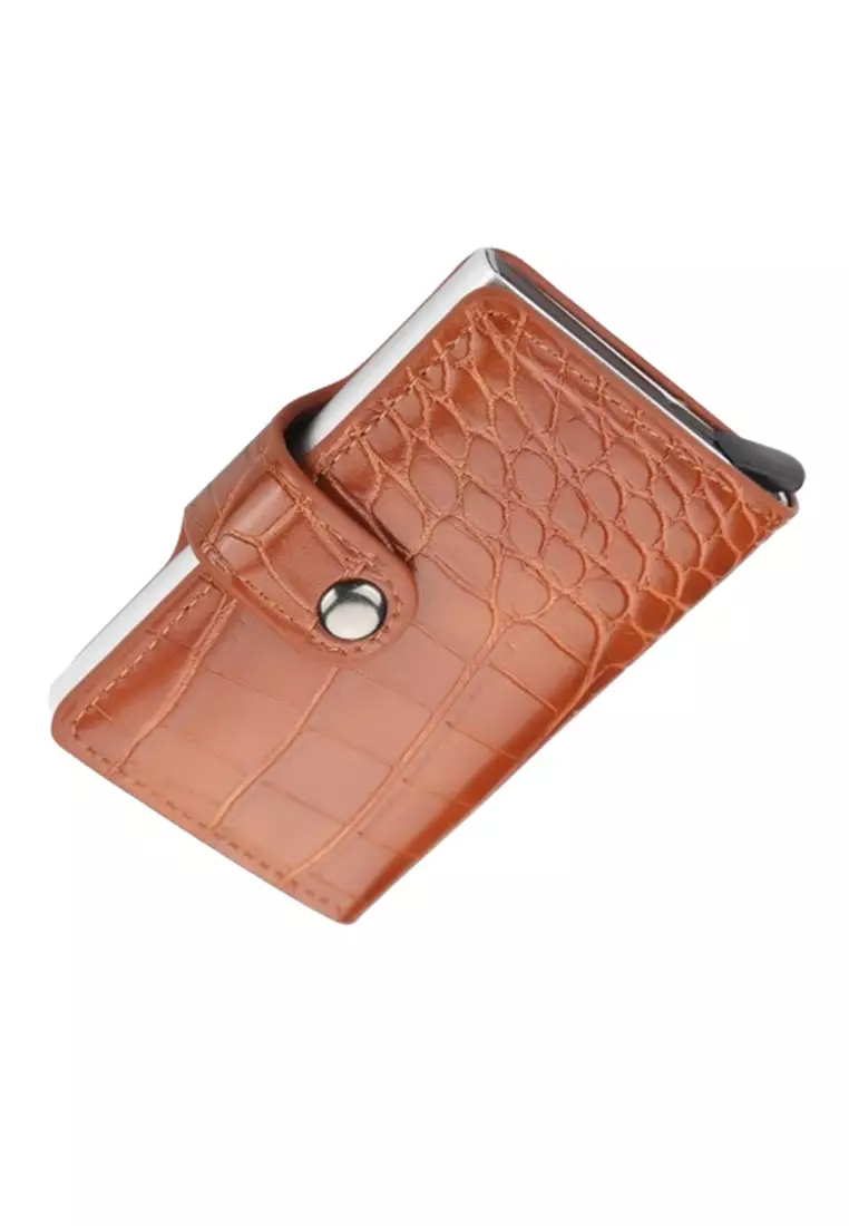 Card Wallet Dompet Kartu Fashion Pria Many Slot Material Leather Kulit ORIGINAL - Brown
