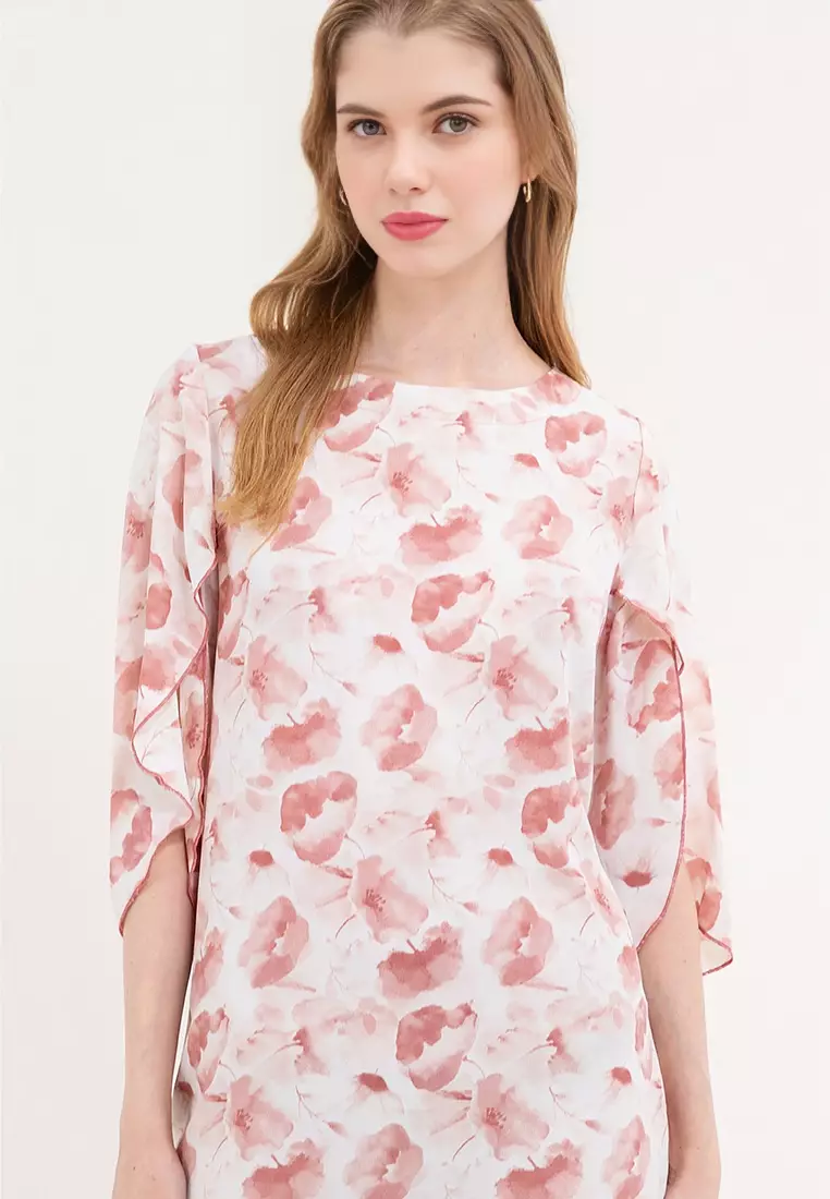 Lilybeth Petal Sleeves Dress