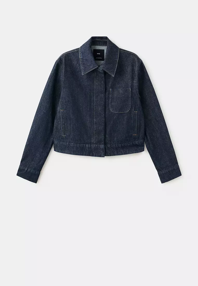 Fitted Denim Jacket With Pockets