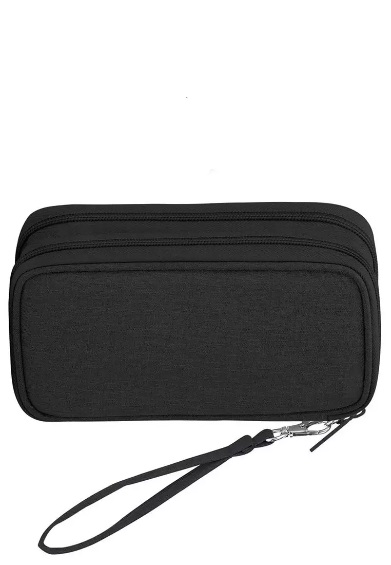 Ars Tas Gadget Organizer Large Compartment Design Simple Material Canvas ORIGINAL - Black