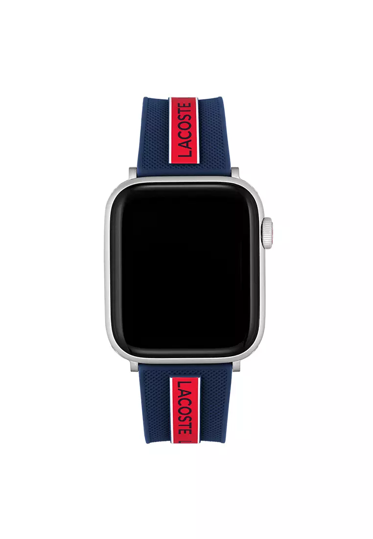 Buy Lacoste Lacoste Apple Watch® Strap Blue Silicone 42mm Unisex