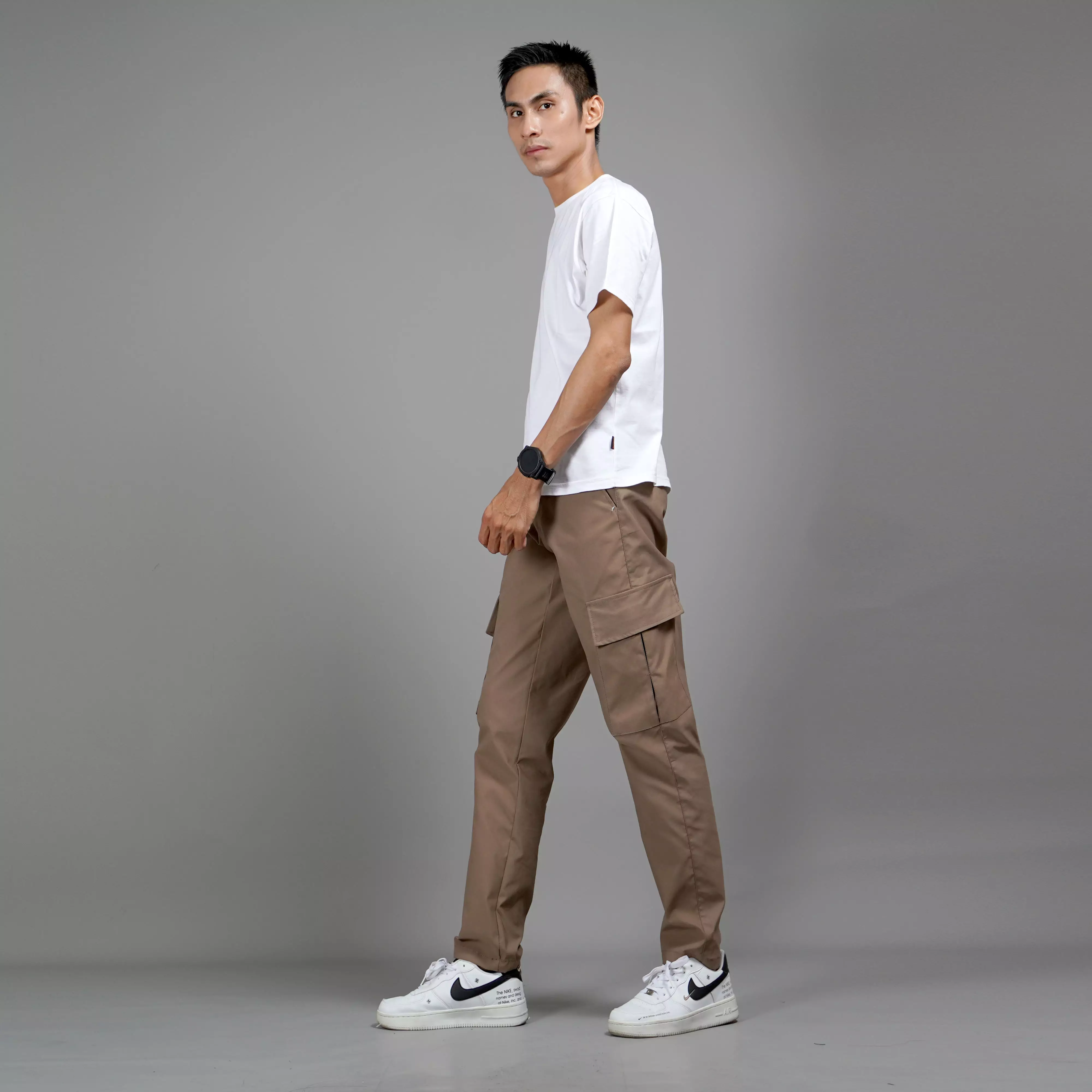  RAYMOND Celana Cargo Pria Earth Tone Cargo Tactical Pants - Coksu