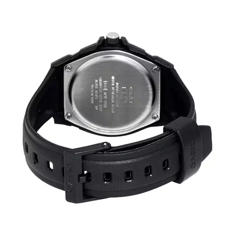 Jam Tangan Pria Casio General MW-600F-7AVDF 10 Year Battery Life Silver Dial Black Resin Band