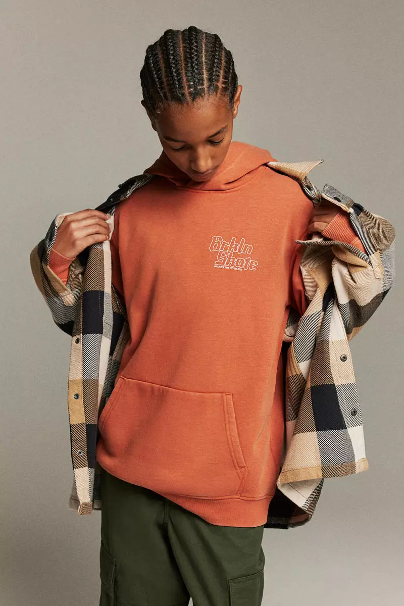 Orange hoodies h&m top