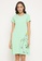 Clovia green Clovia Monster Emoji Print Short Nightdress in Mint Green - 100% Cotton FFA8EAA2D82F17GS_1