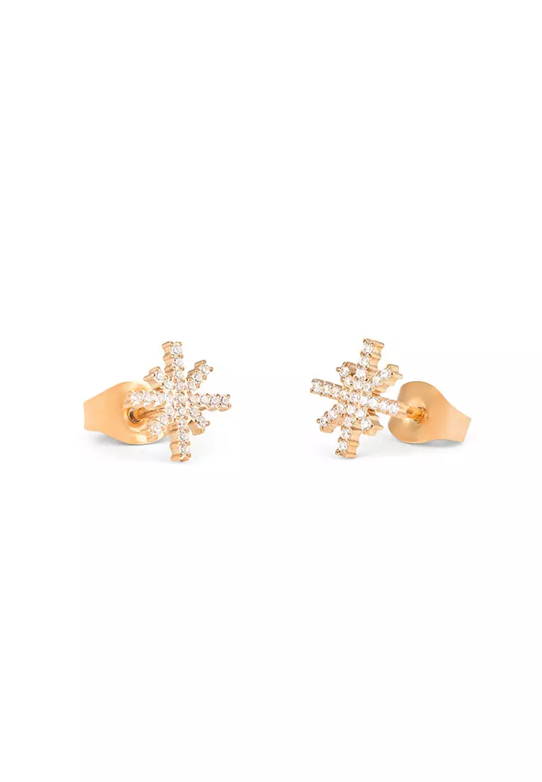 Mirelle Star Earring Rose Gold Unisex Earrings for women and men stainless steel crystal Earrings DW Official Authentic Original perempuan lelaki DW