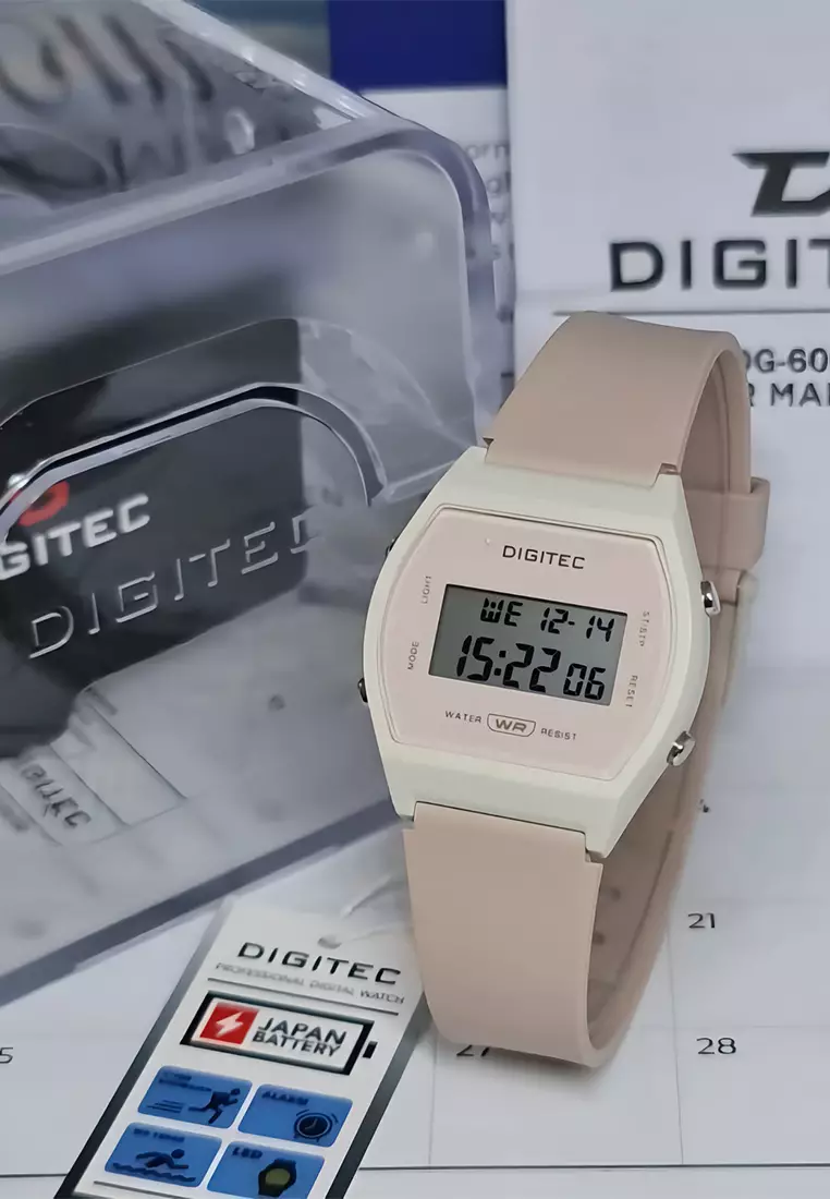 Digitec - Female Digital Watches - Jam Tangan Digital Wanita - Peach - Resin Strap - 6062-D