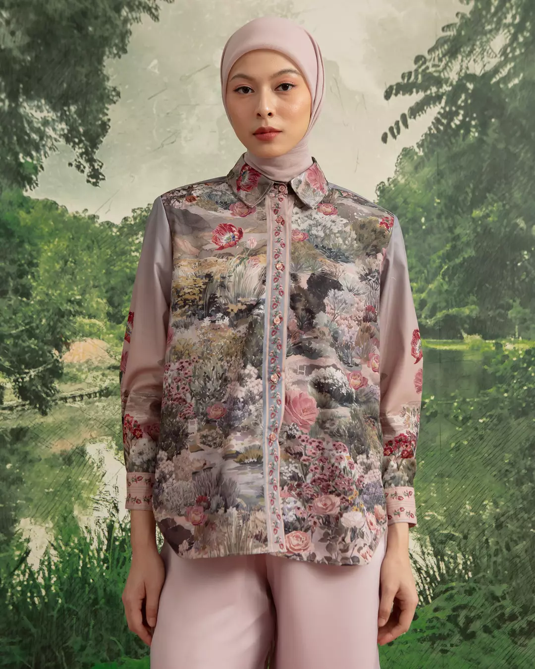 HijabChic Leifa Top - Violet Ash