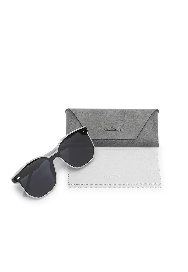 Unisex Fashion Sunglasses - White Mud Grey