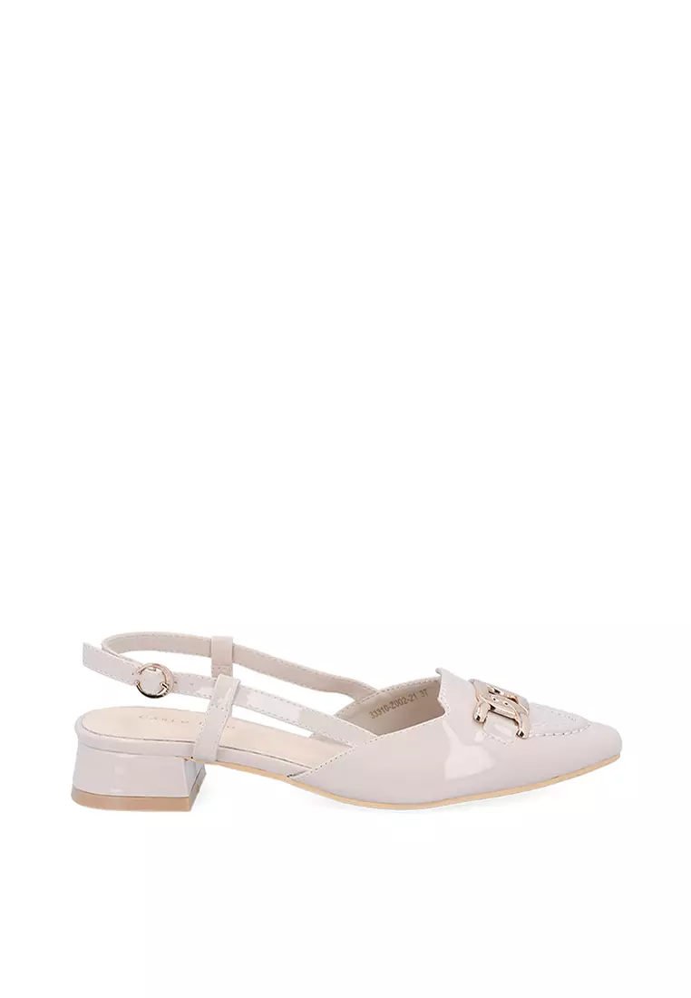 Discount on Carlo Rino  shoes - SKU: Beige Kylie Slingback Pumps