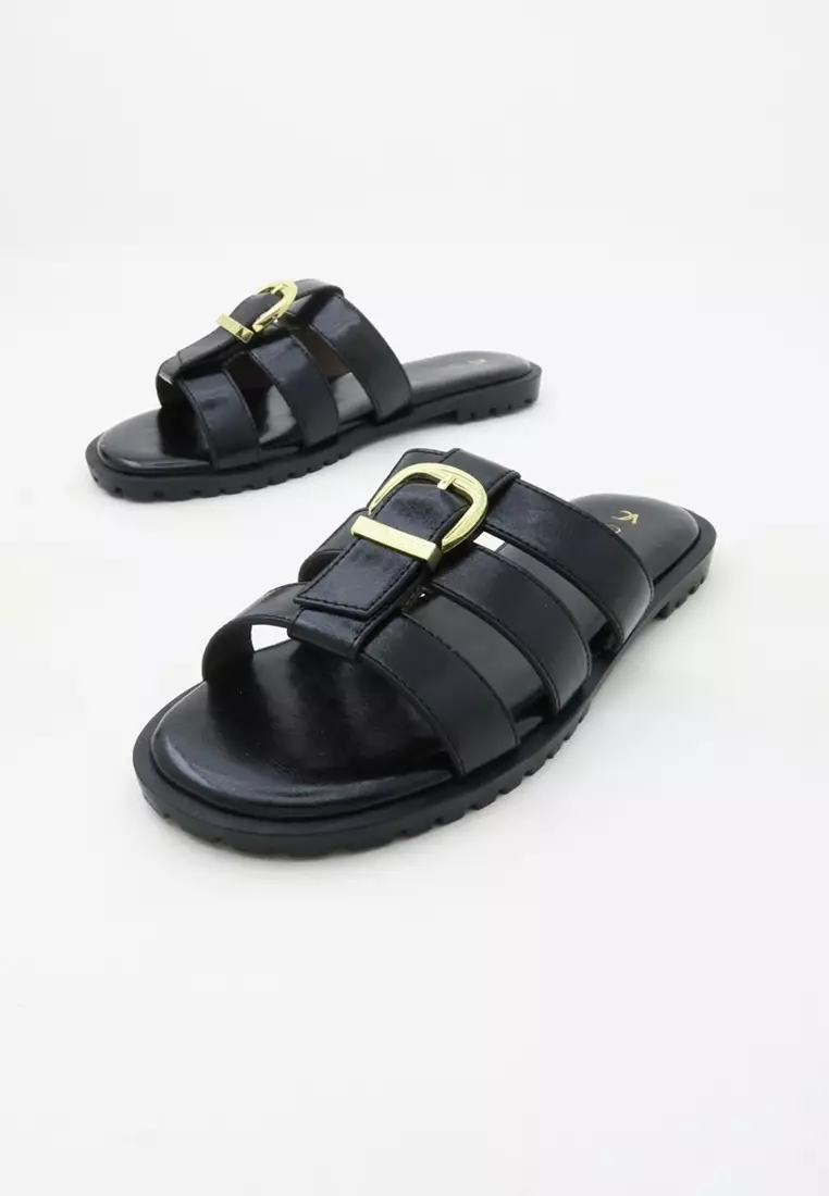 Slide On Flat Sandals