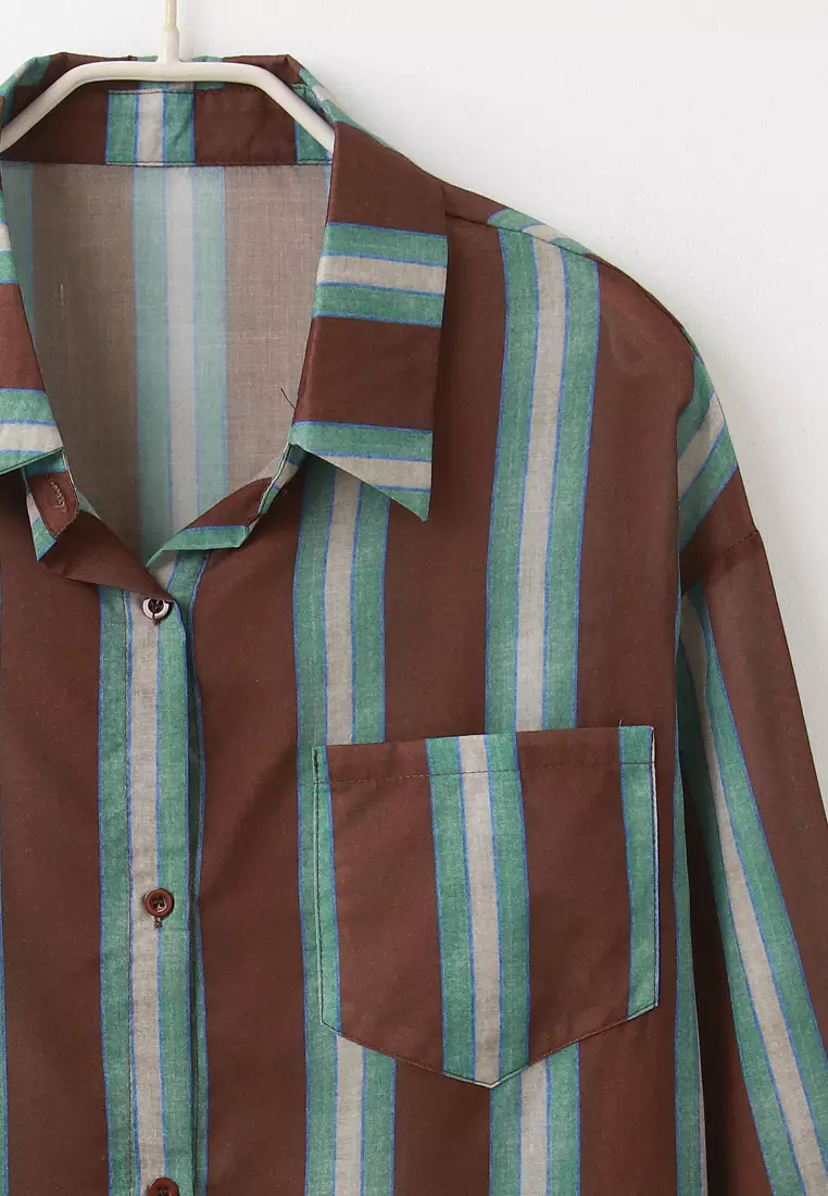 Stylish Striped Relaxed-Fit Shirt [AB20483]