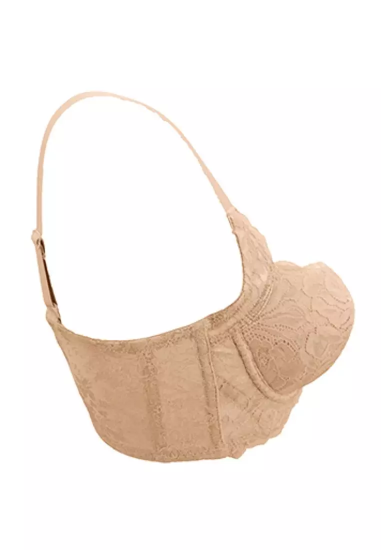 Wacoal Slimsider IB 4415R1 - Cream & Brown - 3/4 cup - Wire - Cut & sew