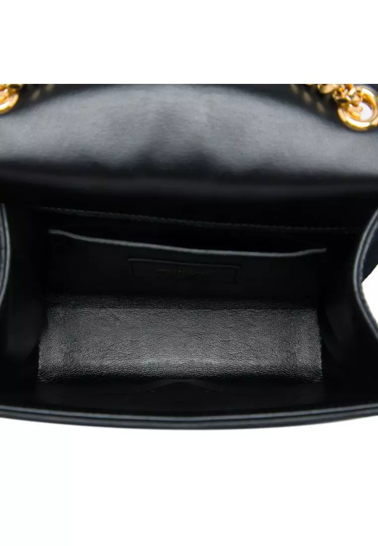 Pre-Loved Saint Laurent Small Suede Monogram Kate Tassel Crossbody