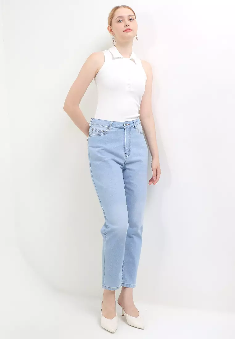 Ornisa Mom Fit Denim Pants