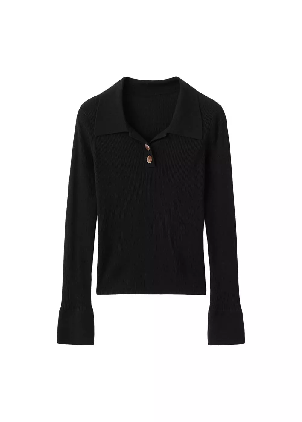 Sweater ribbed kerah polo